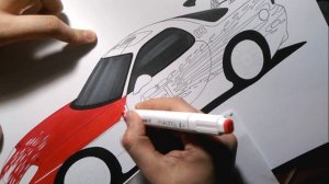Рисуем Mazda RX-7 The Fast and the Furious | How to draw Mazda RX-7 | Car drawing Mazda RX-7 FD