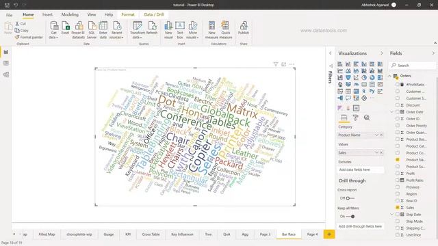 Power Wordcloud Custom Visualization | How to Create Word Cloud Custom Infographics in Power BI смотреть онлайн