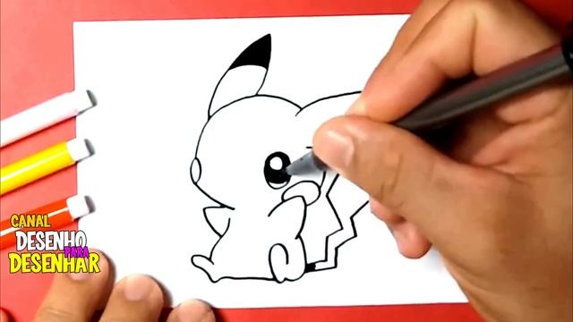 Como Desenhar O PIKACHU Pokémon Fofo E Fácil ❤ Desenhos Bonitos - Desenho Para Desenhar