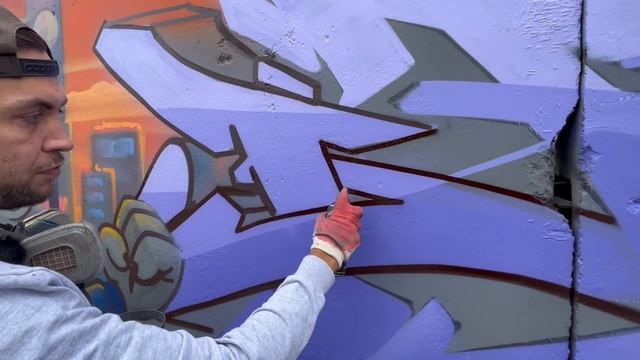 BIG GRAFFITI. Делаем граффити стиль! Шрифты, тачки и портреты. Обучаю нового участника команды!