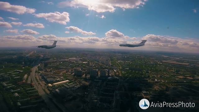 Ил-76 на репетиции парада Победы 04.05.2019 смотреть онлайн