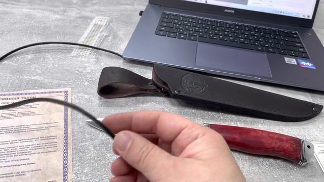 Обзор Ножа «Перо» из стали S390, рукоять стабилизированная карельская берёза смотреть онлайн