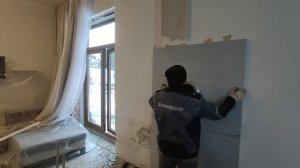 Монтаж топки ЭКОКАМИН Альфа 800 на Новой Риге