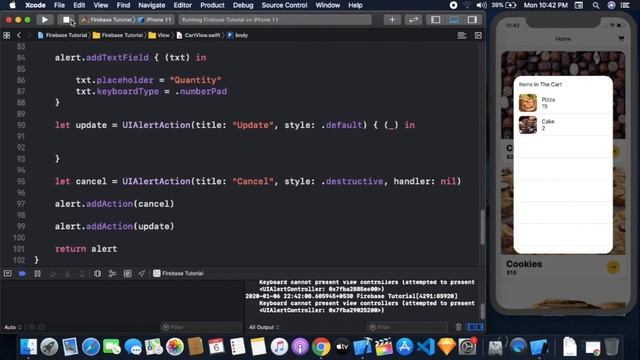 Firebase Firestore Tutorial For SwiftUI - Food Ordering App Using Firebase In SwiftUI - Ep 4 смотреть онлайн