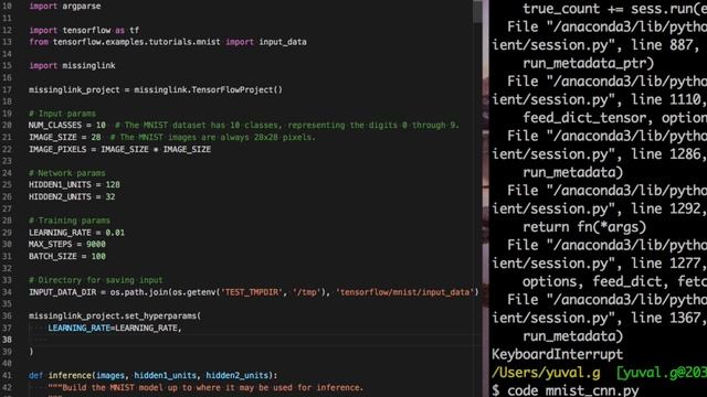 MissingLink Tensorflow sessions experiment run смотреть онлайн