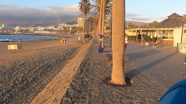 Walking tour of Playa de las Americas. Travel blog from Spain 4K смотреть онлайн