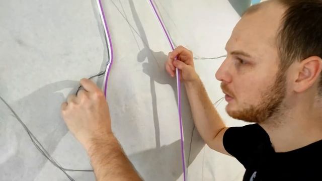 КАК УСТАНОВИТЬ СВЕТОДИОДНУЮ ЛЕНТУ/ Неоновая лента светильник в детскую смотреть онлайн