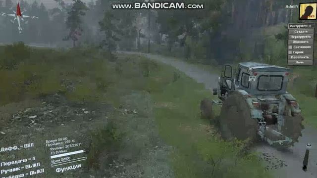 SpinTires Еду по разбитый Т-40АМ смотреть онлайн