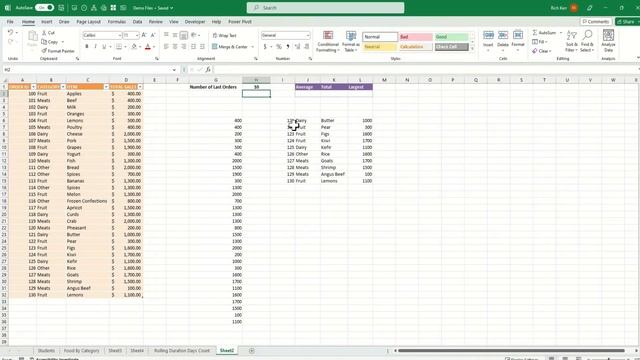 Microsoft Excel - Average of the Last X Sales смотреть онлайн