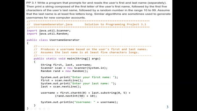 Java Program: Using Java Random and Math Classes to generate user name account and math operation смотреть онлайн