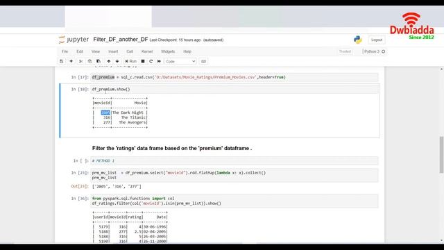 How to apply Filter in spark dataframe based on other dataframe column|Pyspark questions and answer смотреть онлайн