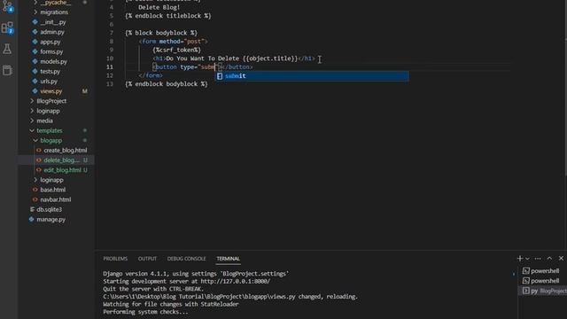 Python And Django : Part 11 : Edit And Delete Blogs! #howtomakeblog #django #python #blog смотреть онлайн
