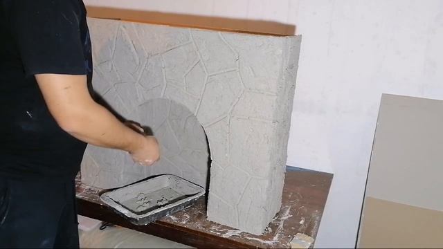 Декоративный камень из гипсовой штукатурки. Камин часть 2 смотреть онлайн