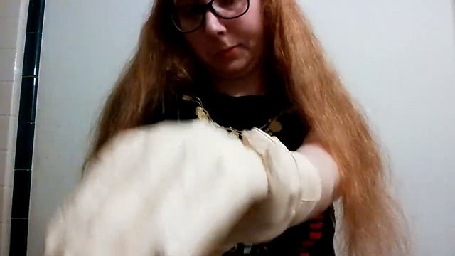 Vintage beige leather gloves. смотреть онлайн