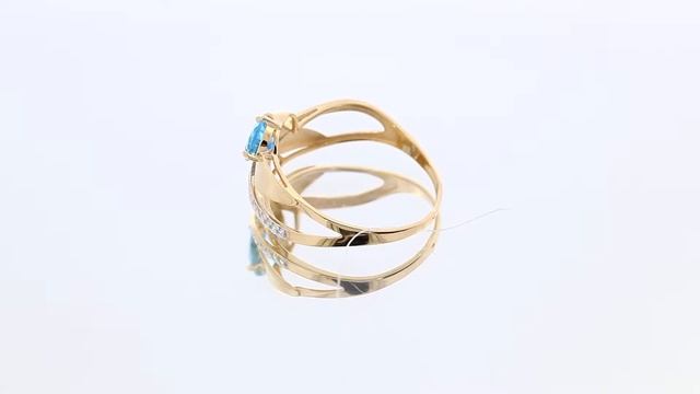 Золотое кольцо Александра с топазом и фианитом арт. кл2539-78ск смотреть онлайн