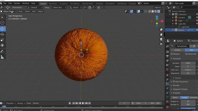 Как сделать шерсть в Blender (orbix) смотреть онлайн