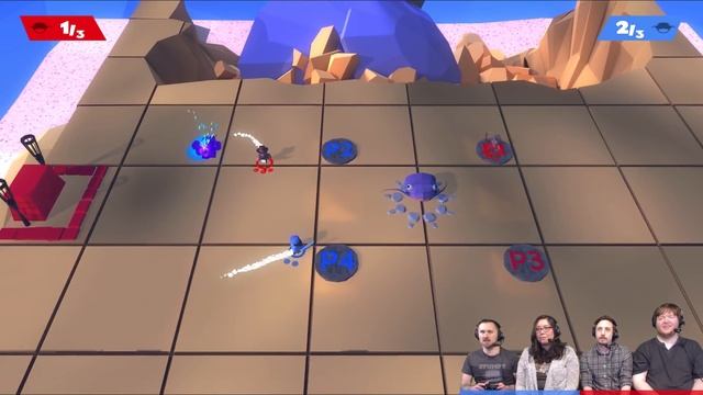 Oh My Godheads - Throw the Exploding Head! (4 Player Gameplay) смотреть онлайн