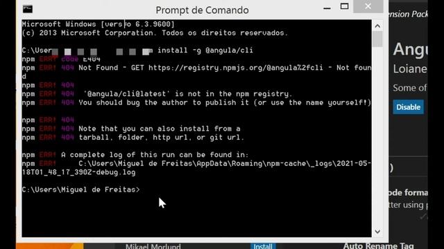 Npm err! code E404 no Angular.(Em português). смотреть онлайн