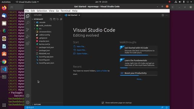 How to create and run Angular app in vscode in Ubuntu 20.04 LTS | Linux | Create Angular App смотреть онлайн