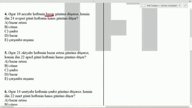 İbtidai Sinif | Təqvim Məsələləri | Mövzu Izahı + Test Izahı | MİQ Və Sertifikasiya Imtahanı