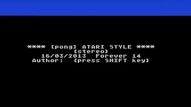 Pong - Atari Style Music For Atari 8-bit
