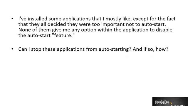 How can I prevent applications from running on startup смотреть онлайн