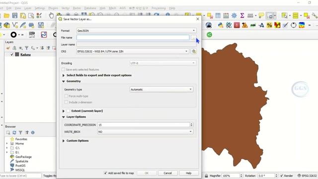 Convert Shapefile to GeoJSON and GeoJSON to Shapefile in QGIS смотреть онлайн