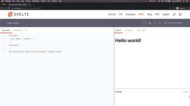 Binding DOM to JS variables in Svelte - "bind:this" and "use" directives смотреть онлайн