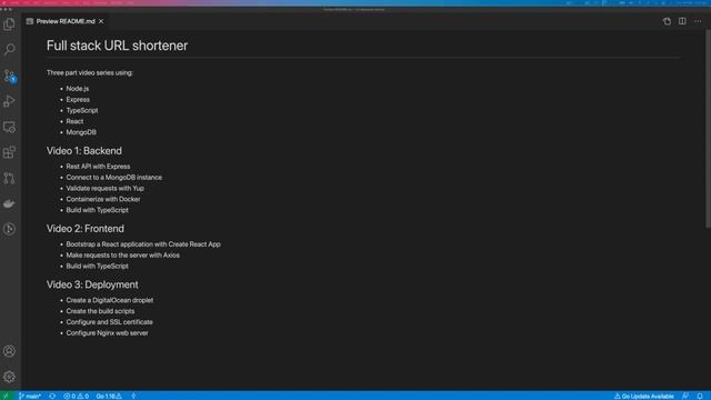 Part 0: Introduction - Build a URL Shortener with Node.js, React, TypeScript & MongoDB смотреть онлайн