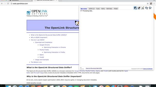OpenLink Structured Data Sniffer Installation - Google Chrome смотреть онлайн