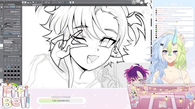 ?【Drawing/Chatting】Рисую аниме девочек и пью чай.?✨ смотреть онлайн