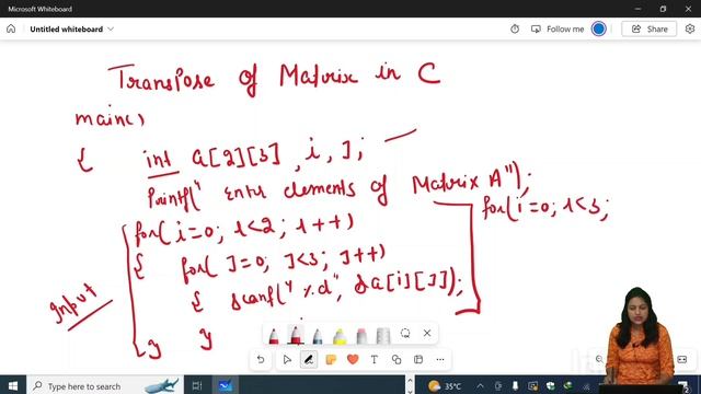 How to print transpose of a matrix in C | C Program to find transpose of a matrix смотреть онлайн