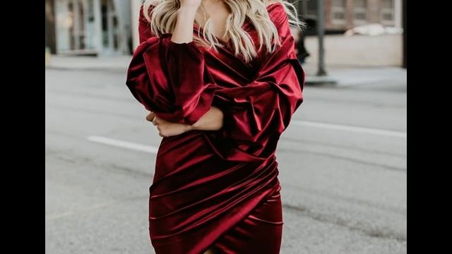 Осенне-зимнее женское винтажное бархатное платье смотреть онлайн