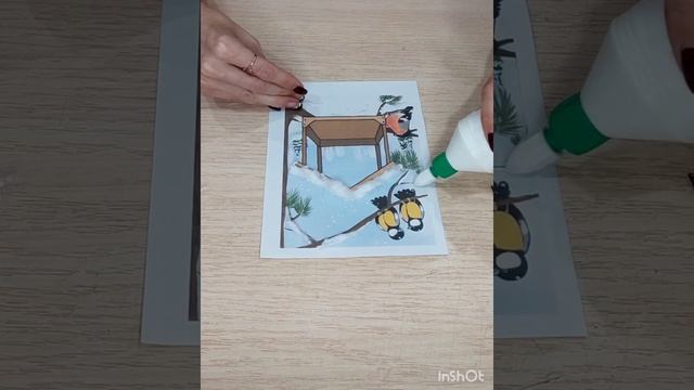 Кормушка для птиц///Аппликация в детском саду смотреть онлайн