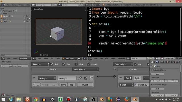 UPBGE - Creating Screenshots With Python смотреть онлайн