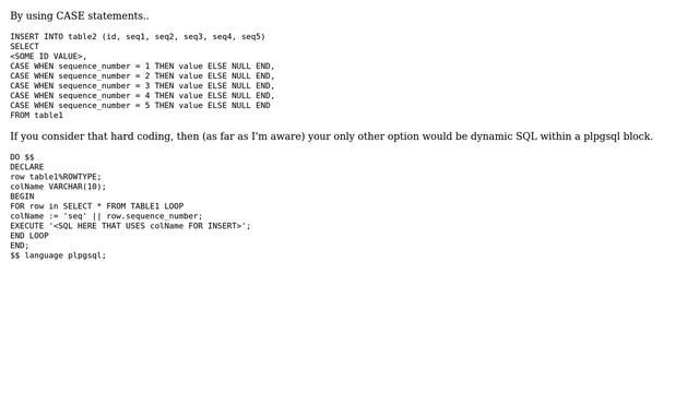 Databases: Select column to be inserted based on input column value (2 Solutions!!) смотреть онлайн