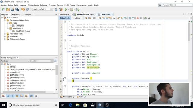 Como criar uma classe em java e instanciar objetos #1 (PARTE 1) смотреть онлайн