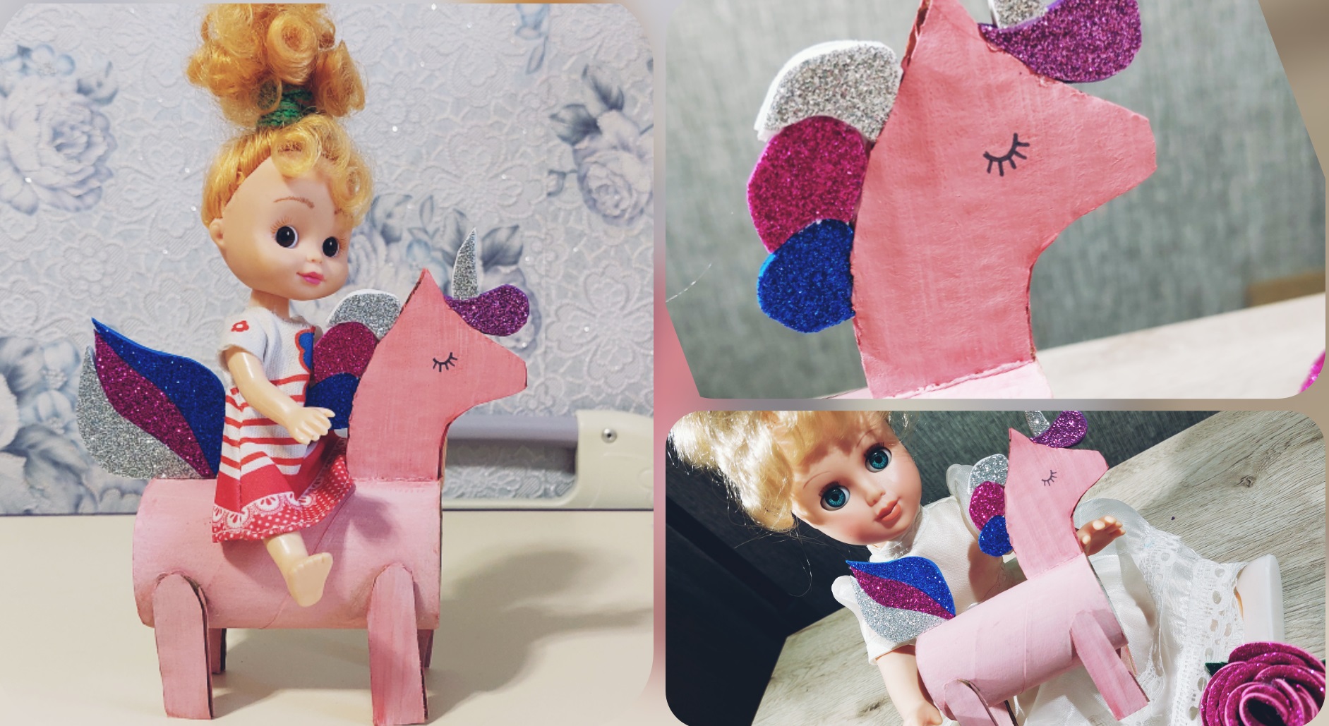 Единорожка из картонной втулки, поделки с детьми.mp4 смотреть онлайн