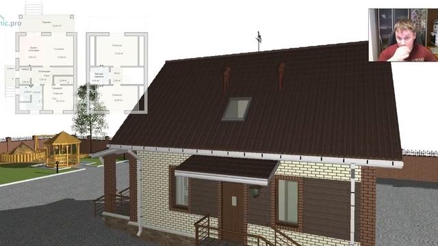 Проект оптимального небольшого мансардного дома «Ульяновск» A-405-ТП смотреть онлайн