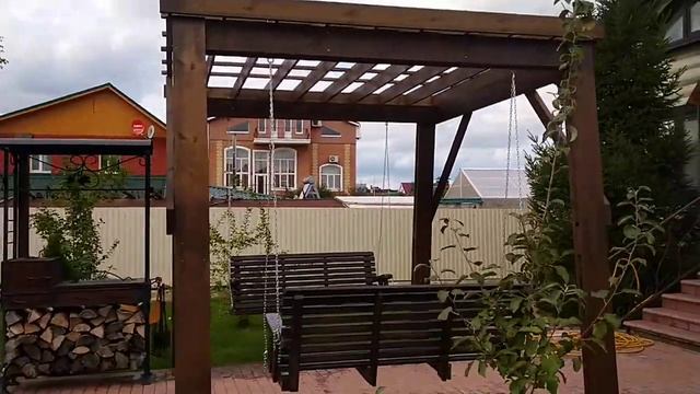 садовые деревянные качели-пергола на 2-4 человек смотреть онлайн