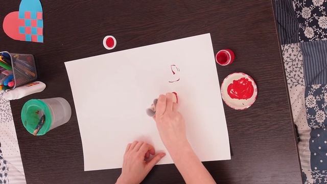 Делаем отпечатки и штампы - сердечки. Простые поделки к дню св Валентина смотреть онлайн