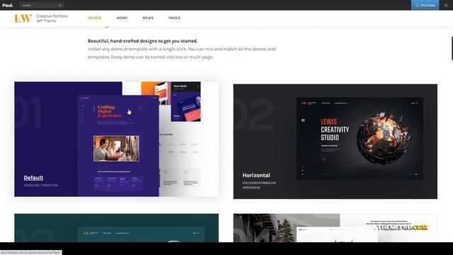 Lewis - Creative Portfolio WordPress Theme business clean Easy Create Website смотреть онлайн