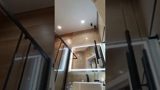 натяжные потолки пример монтажа в ванной #лайк #камент смотреть онлайн