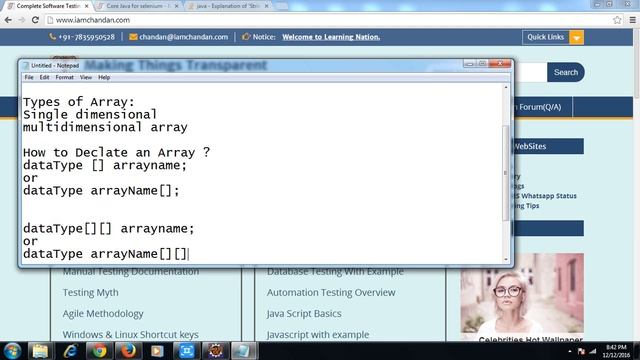 core jave video 2 Array in java (www.way2testing.com) смотреть онлайн