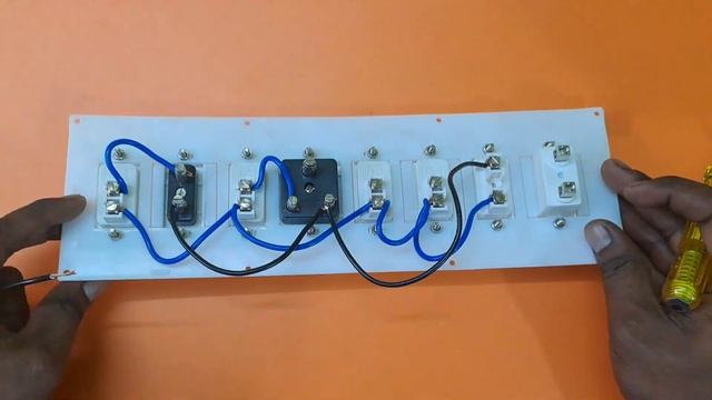 How to make an extension box | 2 Sockets+4 switches + 1 indicator + 1 fuse box wiring|| смотреть онлайн