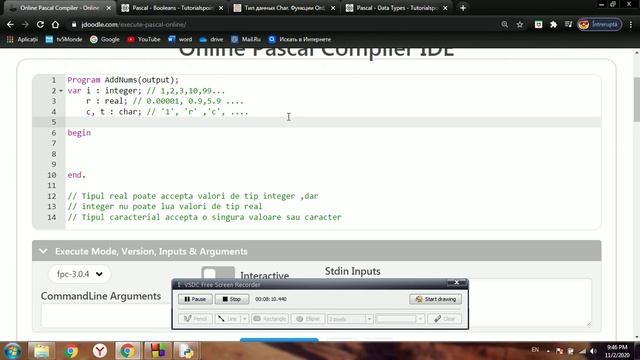 Tipul de date intreg(integer), real, caracterial(char) si boolean смотреть онлайн
