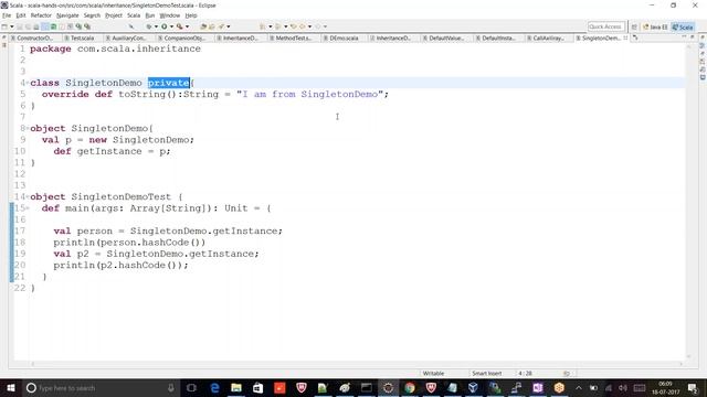 SCALA PRIVATE CONSTRUCTOR SINGLETON ABSTARCTION 2017 07 18 смотреть онлайн