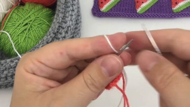 Красивая кайма Арбузы для начала вязаных изделий спицами своими руками смотреть онлайн