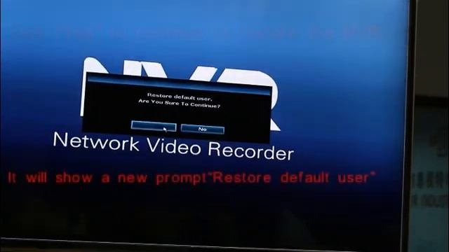 Wireless NVR Lost Password to Restore the default factory setting смотреть онлайн