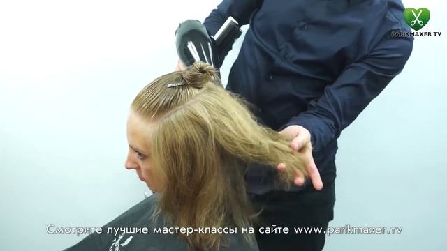 Стрижка волос средней длины Women's haircut tutorial парикмахер тв parikmaxer.tv смотреть онлайн